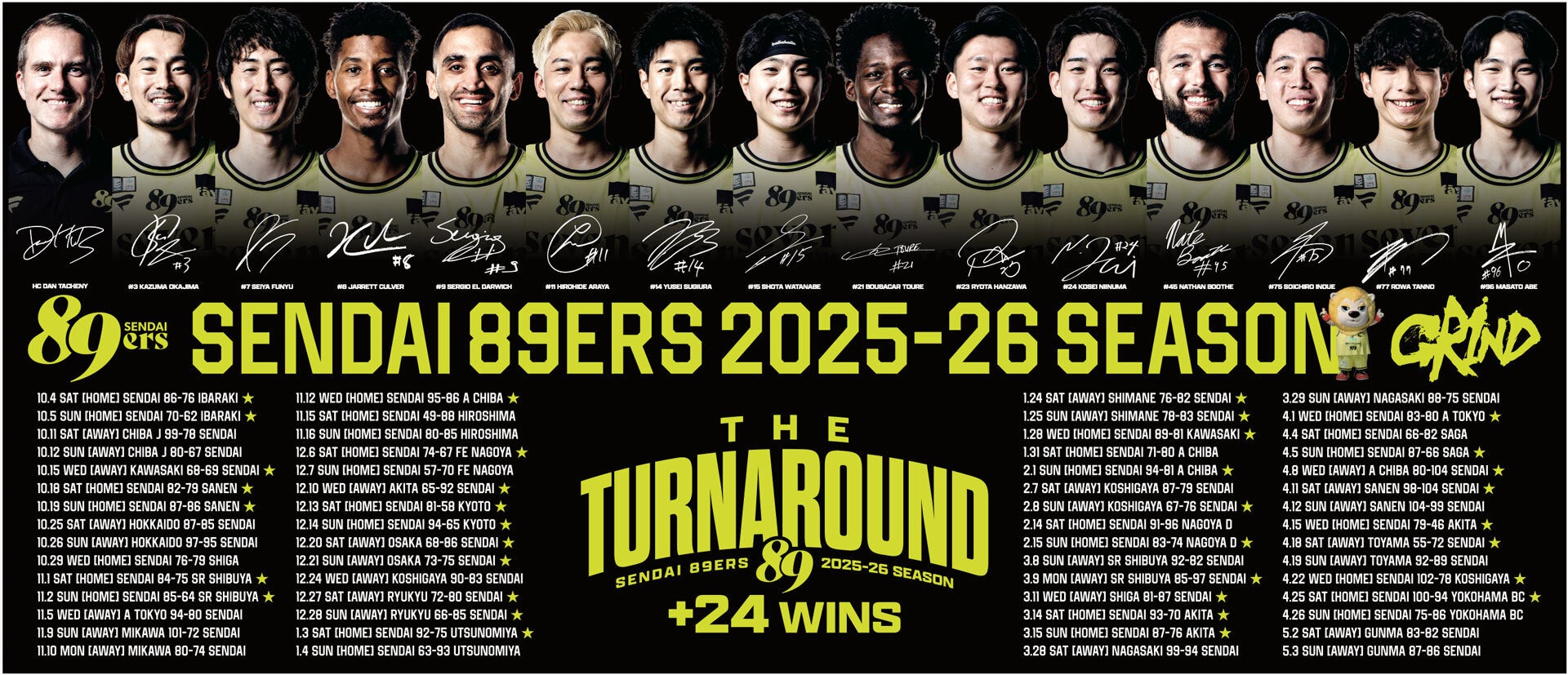 5/9(土)「ボディメンテ presents 仙台89ERSファン感謝祭2026」開催